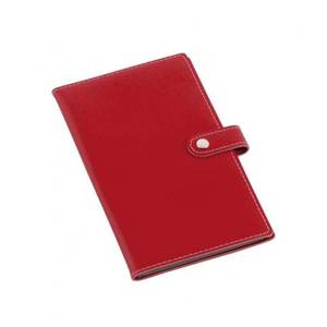 Estuche para tarjetas de visita rojo con cierre a presión, diseño compacto para profesionales - Product Image 1