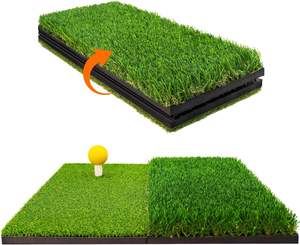 Tapis d'entraînement de golf double surface pour frappes intérieures et extérieures, swing et chipping, tapis d'entraînement de golf pour fairway et terrain accidenté - Product Image 2