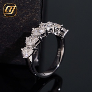 Anillo de Diamante Cultivado en Laboratorio con Corte Pera, Oro Blanco, Anillo de Compromiso para Mujer, Certificado IGI, Estilo Clásico, Anillo de Joyería de Plata 925 para Mujer - Product Image 2
