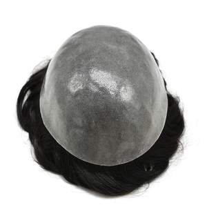 מחיר סיטונאי מוכן לספינה מוצרים עור דק עם שיער אדם של גברים טופיה החלפת שיער גברים תיקון שיער לגברים - Product Image 4