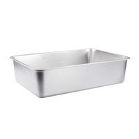 Bassin de stockage rectangulaire en acier inoxydable Yolecen avec plaque carrée à fond plat épaissi pour plats de litière de légumes Buffet