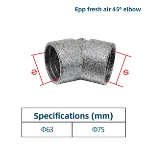 Tubo de Aislamiento Acústico Norade Nuevo EPP Fresh Air, Resistente a la Compresión, Antisísmico, con Reducción de Ruido, Codo de 45 Grados - Product Image 3