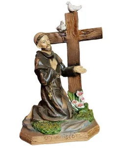 Resin cross statue Religious figure prayer statue