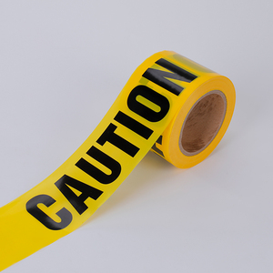 Tùy chỉnh in an toàn nguy hiểm thận trọng tín hiệu nhựa trắng đỏ coloured không dính PE rào cản cảnh báo Băng - Product Image 4