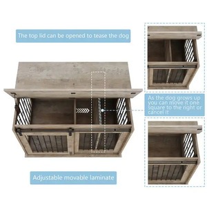 Multifunctional Wooden Flip Top Metal <strong>Dog</strong> Kennels <strong>Cages</strong> Indoor Office <strong>Small</strong> Pet Crate Houses for <strong>Dogs</strong> and Cats - Product Image 4