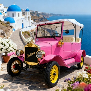 <span class=keywords><strong>Voiture</strong></span> électrique rétro <span class=keywords><strong>de</strong></span> tourisme 6-8 places - Design unique pour navette <span class=keywords><strong>de</strong></span> villégiature/mariage, carrosserie métallique et conduite fluide - Product Image 2