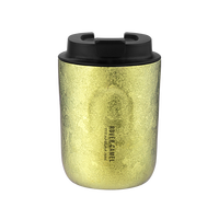 Tasse à café de voyage isolée en titane avec couvercle Tasse à double paroi Tasse réutilisable et étanche, garde les liquides chauds ou froids