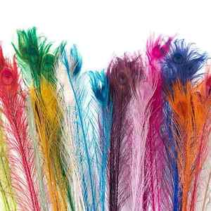 Magnifiques Plumes de Paon Indiennes Teintes et Lavées pour Costumes de Mariage, Artisanat, Bricolage et Spectacles Festifs - Product Image 2