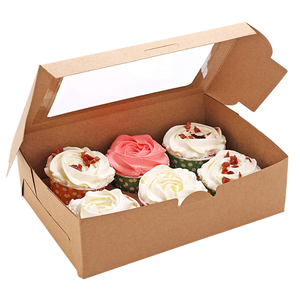 Caja de Papel Kraft de Grado Alimenticio con Ventana y Logotipo Personalizado CHING TA, Caja Ecológica para Llevar Pan, <span class=keywords><strong>Sushi</strong></span> y Pasteles - Product Image 1
