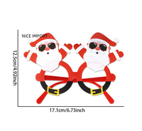 Lunettes de fête de Noël en PVC style bois de cerf, lunettes de dessin animé pour fête de Noël, adaptées aux enfants