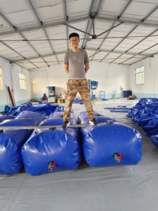 Sac de stockage de gaz pliable en PVC souple d'argile rouge personnalisable <span class=keywords><strong>Zoe</strong></span> ALY-B pour broyeur de déchets alimentaires, haute efficacité et sécurité, longue durée de vie - Product Image 5