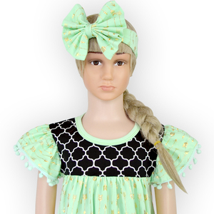 Digital Print Customization Arrow Printed Designs Girl <b>Dresses</b> Flutter Sleeve Summer <b>Dress</b> - Product Image 3