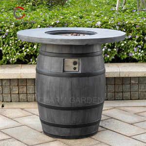 <span class=keywords><strong>Mesa</strong></span> de fuego de patio de estilo moderno, <span class=keywords><strong>mesa</strong></span> de barra de <span class=keywords><strong>barril</strong></span> de madera para calefacción al aire libre y decoración de jardín - Product Image 2