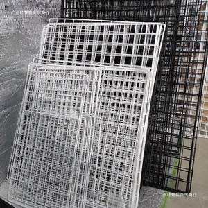Paneles de malla de alambre de hierro para colgar en la pared, estantería de supermercado, ensamblaje de empalme al por mayor - Product Image 1