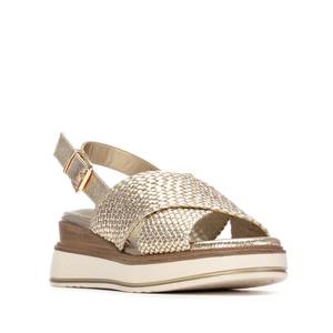 Sandalias de Plataforma Xti para Mujer 145252 Doradas, Tacón de 38,5 cm, Color Air - Product Image 1