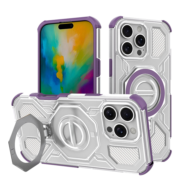 Anti Fall Tough Case for Iphone 17 Pro Max Magnetic Rugged Case for Iphone 16 15 14 13 Pro Full Protective Kickstand Armor Cover