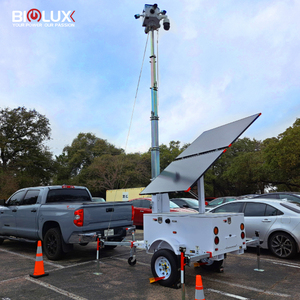 Hotselling Camer Trailer di động năng lượng mặt trời giám sát Trailer với HD máy ảnh 4K cho bãi đậu xe giám sát năng lượng mặt trời an ninh Trailer - Product Image 5