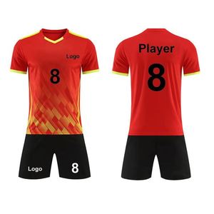 2026 High Quality Plus Size Soccer Jersey Uniforms Set Custom <b>Red</b> Football Jerseys Unisex Team Kits Breathable Quick Dry 100% - Product Image 1