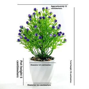 Planta de simulación, bonsái de plástico para interiores, decoración de oficina, maceta verde, adornos de flores falsas de escritorio, pequeña Milán - Product Image 3
