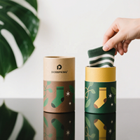 Taille personnalisée biodégradable compostable T-Shirt Sous-vêtements Chaussettes Lingerie Boîte de tube de papier d'emballage