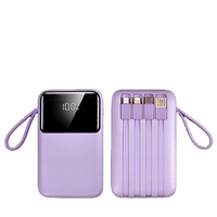 Batterie externe portable haute capacité 10000 mAh avec charge rapide 22,5 W et 4 câbles intégrés