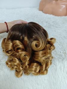 Promoción de $53, Pelucas con Cierre de Encaje 5x5, Onduladas y Rizadas, Cabello Humano, 280 gramos, 14 pulgadas, Peluca de Color Virgen Crudo, Completa y de Buena Calidad - Product Image 4