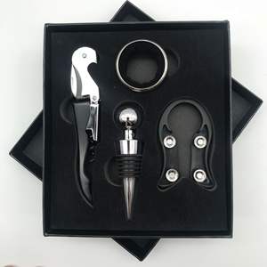 Top Seller 2022 Bar <b>Tools</b> Wine Bottle Opener 4pcs Set Creative Personalized Stainless Steel Wine Corkscrew Gift <b>Box</b> - Product Image 6