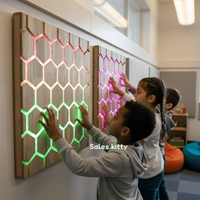 Panel de Luz LED con Forma de Panal de Abeja para Terapia Sensorial Táctil para Autismo, con Cambio de Color, Equipo para Sala Sensorial