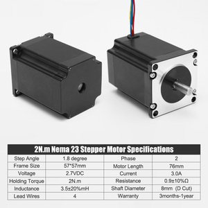 Moteur pas à pas 23 hybride 2 phases 3A 2Nm/283.2oz.in pour gravure, machine d'impression 3D - Product Image 3