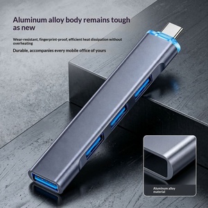Adaptador Hub USB-C de 4 Puertos con USB 3.0 de Alta Velocidad, Compatible con <span class=keywords><strong>iPhone</strong></span> y Laptop, Base de Expansión Multifunción - Product Image 4