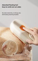 Kingtale Brosse à vaporiser 3 en 1 pour chat Brosse à poils pour animaux de compagnie Brosse à poils pour chiens et chats Brosse à poils pour chat avec vapeur pour enlever les poils emmêlés et lâches