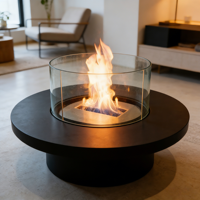 Cheminée à éthanol sans fumée ni odeur, avec flamme dynamique réaliste, pour la décoration de la salle familiale, des suites d'hôtel et un environnement intérieur sain