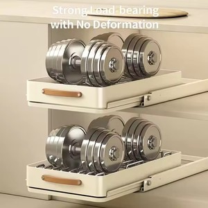 Organisateurs de maison coulissants sous l'évier avec <span class=keywords><strong>film</strong></span> adhésif Nano Tiroirs coulissants fixes Organisateur d'armoire Cages de rangement - Product Image 6