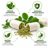 Capsules d'extrait de Moringa à prix d'usine pour reconstituer l'énergie et les articulations