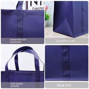 Sac fourre-tout personnalisé grande capacité en non-tissé, écologique, sac de shopping Superet, sac publicitaire avec logo - Product Image 5
