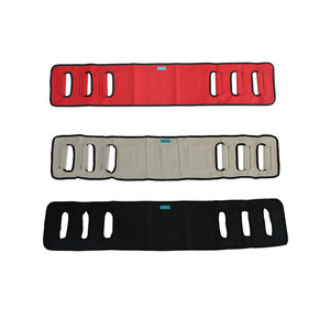 Sangle de levage assistée réglable pour soins à domicile, support dorsal pour alités, rouge et noir, en polyester, avec attaches œil-œil - Product Image 3