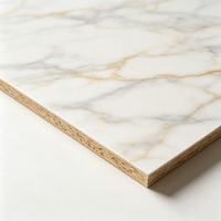 Panneau de mélamine MDF/panneau de particules 1220*2440*12mm 15mm 18mm avec placage en grain de marbre