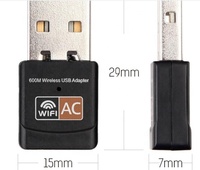 Adaptateur Wifi CE ROHS 600 Mbps RTL8811cu Adaptateur réseau sans fil 5g 802.11ac Clé Wifi pour Android Tv Box