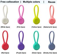 Aimants puissants pour organiser les câbles, les cordons USB, les porte-clés, les cordons de suspension, organiseur magnétique réutilisable, clips de câbles en silicone