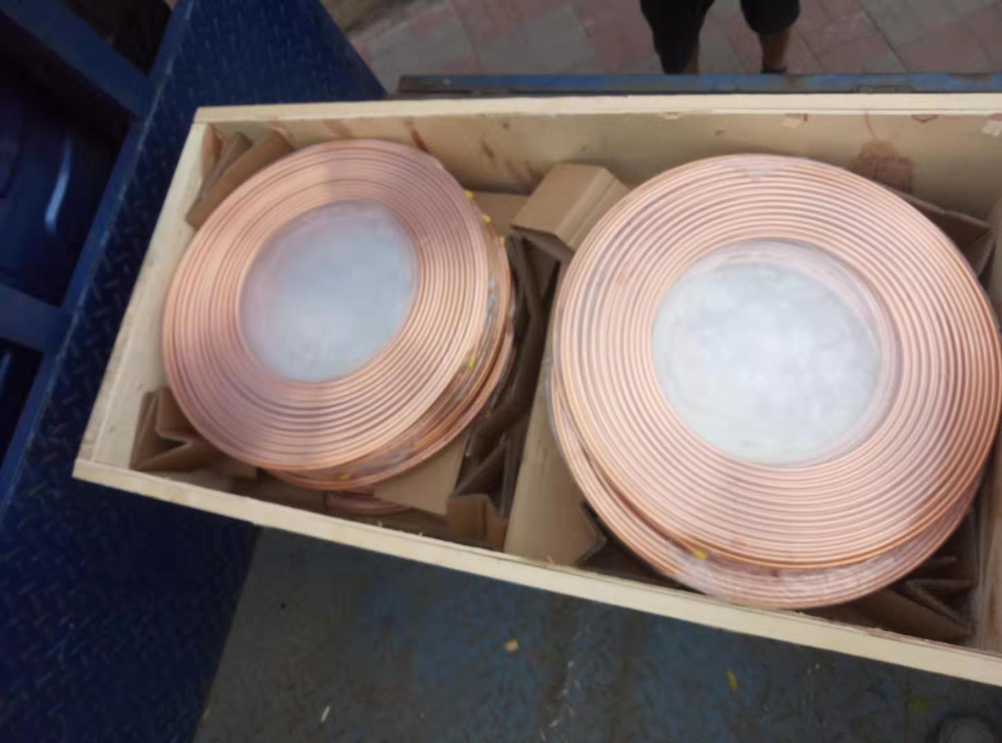 Pancake Coil Copper Tube / Copper Pipe Tube 99 9 Cu Copper for Air Conditioner