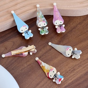 Fermaglio per capelli a becco d'anatra in fibra di acetato fatto a mano XIYU, con simpatico cartone animato |   Accessorio Multifunzionale per Coda di Cavallo e Frangia per Bambini - Product Image 2