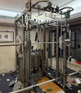 อุปกรณ์ออกกำลังกายอเนกประสงค์ TT Flex สำหรับใช้ในบ้าน พร้อมพาวเวอร์เคจ สมิธแมชชีน แร็คสควอท แท่นวางน้ำหนักเหล็ก สำหรับบริหารกล้ามเนื้อหน้าอกและขา เหมาะสำหรับทุกเพศ - Product Image 5