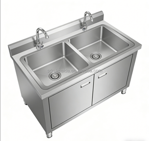 Évier intégré en acier inoxydable 304 avec plan de travail pour le lavage de <span class=keywords><strong>la</strong></span> vaisselle et des légumes <span class=keywords><strong>dans</strong></span> les hôtels et les restaurants - Product Image 3