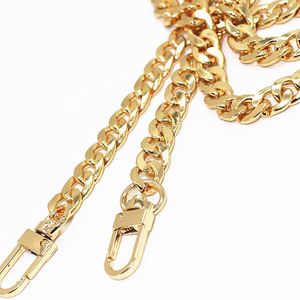 Diy Ijzeren Platte Kettingriem Portemonnee Accessoires Portemonnee Bandjes Schouder Cross Body Vervangende Riemen, Met Metalen Gespen (Goud) - Product Image 2