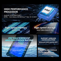 Tableta resistente Android Industrial F6 de 12000 Mha, tableta resistente Nfc de pulgadas, Windows I5 Ip67, resistente al agua, 4g/5G, tableta resistente de 10 pulgadas