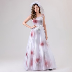 Robe de mariée fantôme blanche pour adulte, costume de cosplay, fête, bal, jeu de rôle, printemps 2025 - Product Image 1