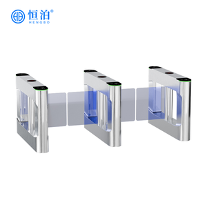 Manufacturer Direct Supply Single And Double Motor Wing Turnstiles Gates 304 Stainless Steel Swipe Card Turnstile For Gym