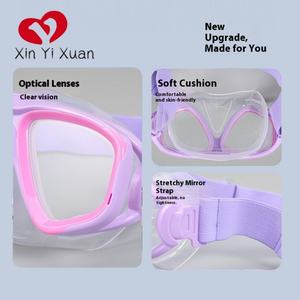 Nouveau masque de plongée en silicone anti-buée, bandeau en tissu, ajustement universel, lunettes de plongée - Product Image 2