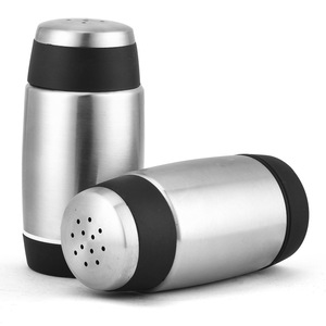 Ensemble de 2 pots à condiments en acier inoxydable, compatibles lave-vaisselle, avec couvercle perforé, pour le stockage des assaisonnements de cuisine - Product Image 2