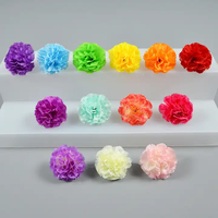 DREA Offre Spéciale Oeillet Artificiel Fleurs Décoration Fausses Fleurs pour Mariage en Vrac 9cm Oeillet Têtes de Fleurs en Soie